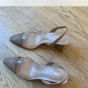 Zara Nude and Silver Women's Heels